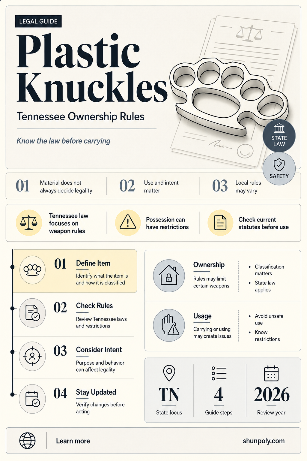 are plastic knuckles legal in tennessee