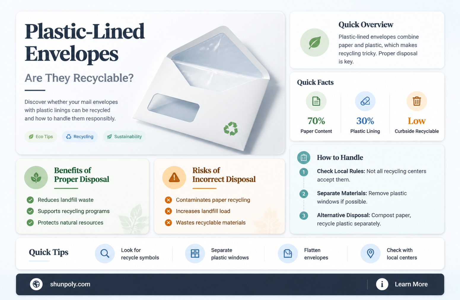 are envelopes with a plastic liner recyclable