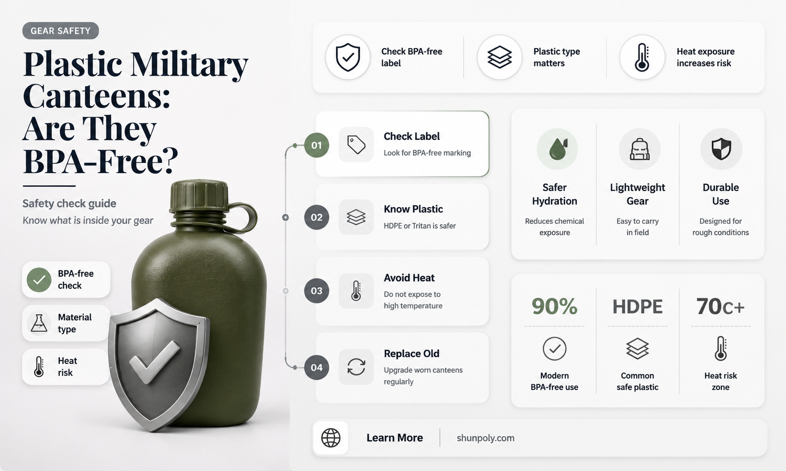 are plastic military canteens bpa free