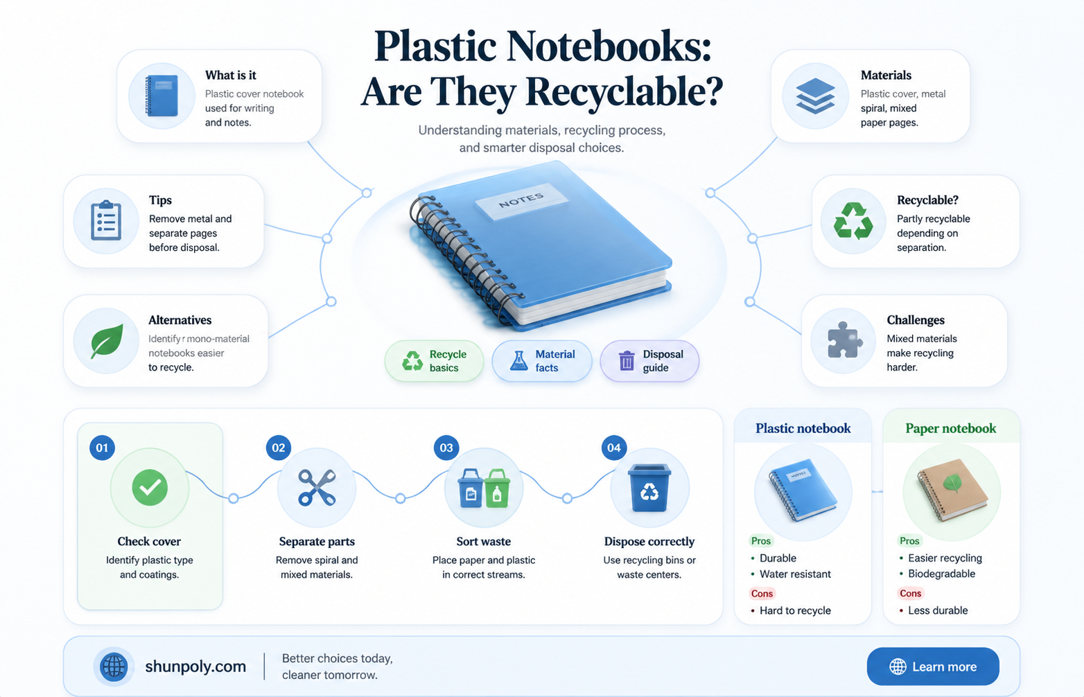are plastic notebooks recyclable
