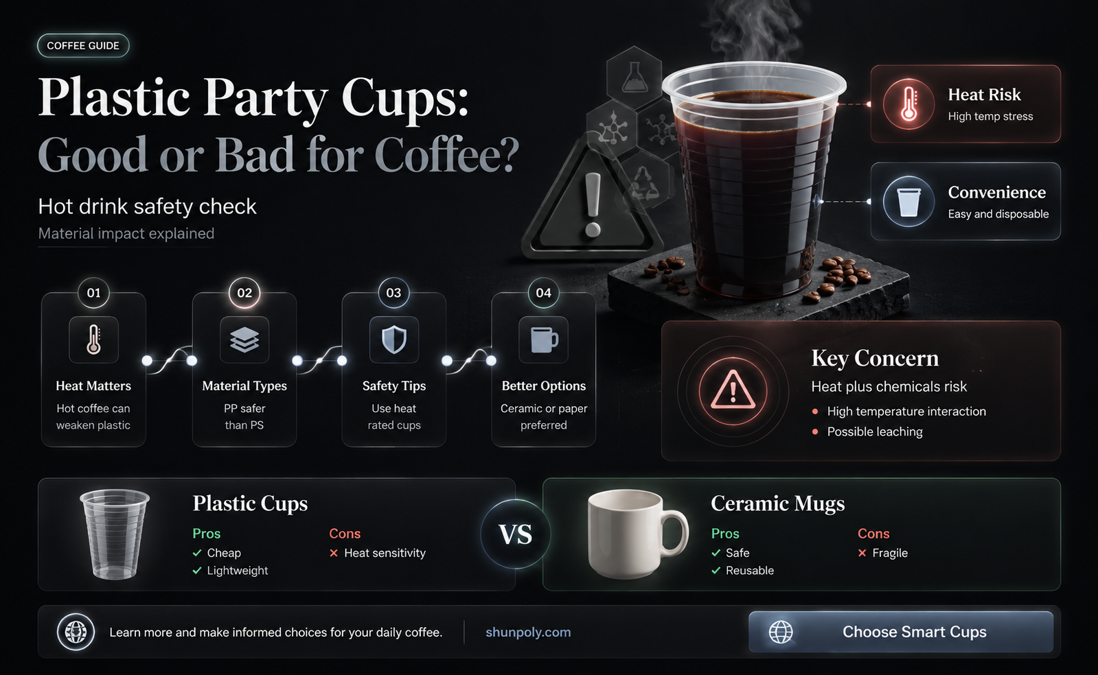 are plastic party cups ok for coffee