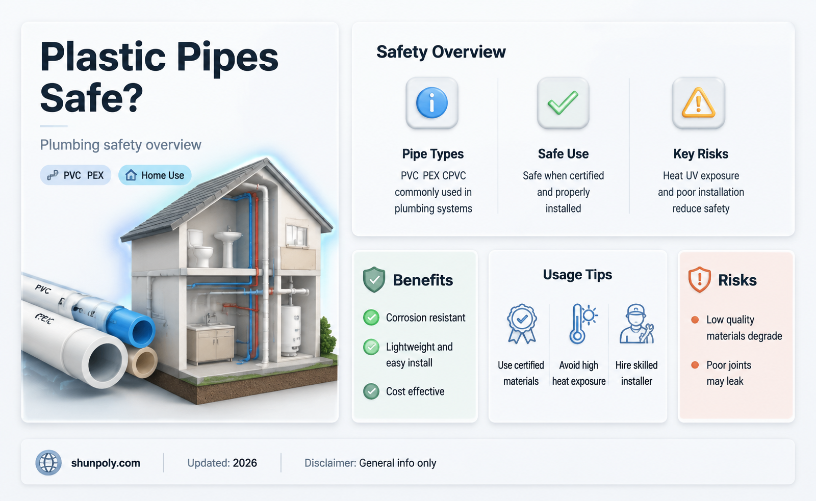 are plastic pipes ok for plumbing