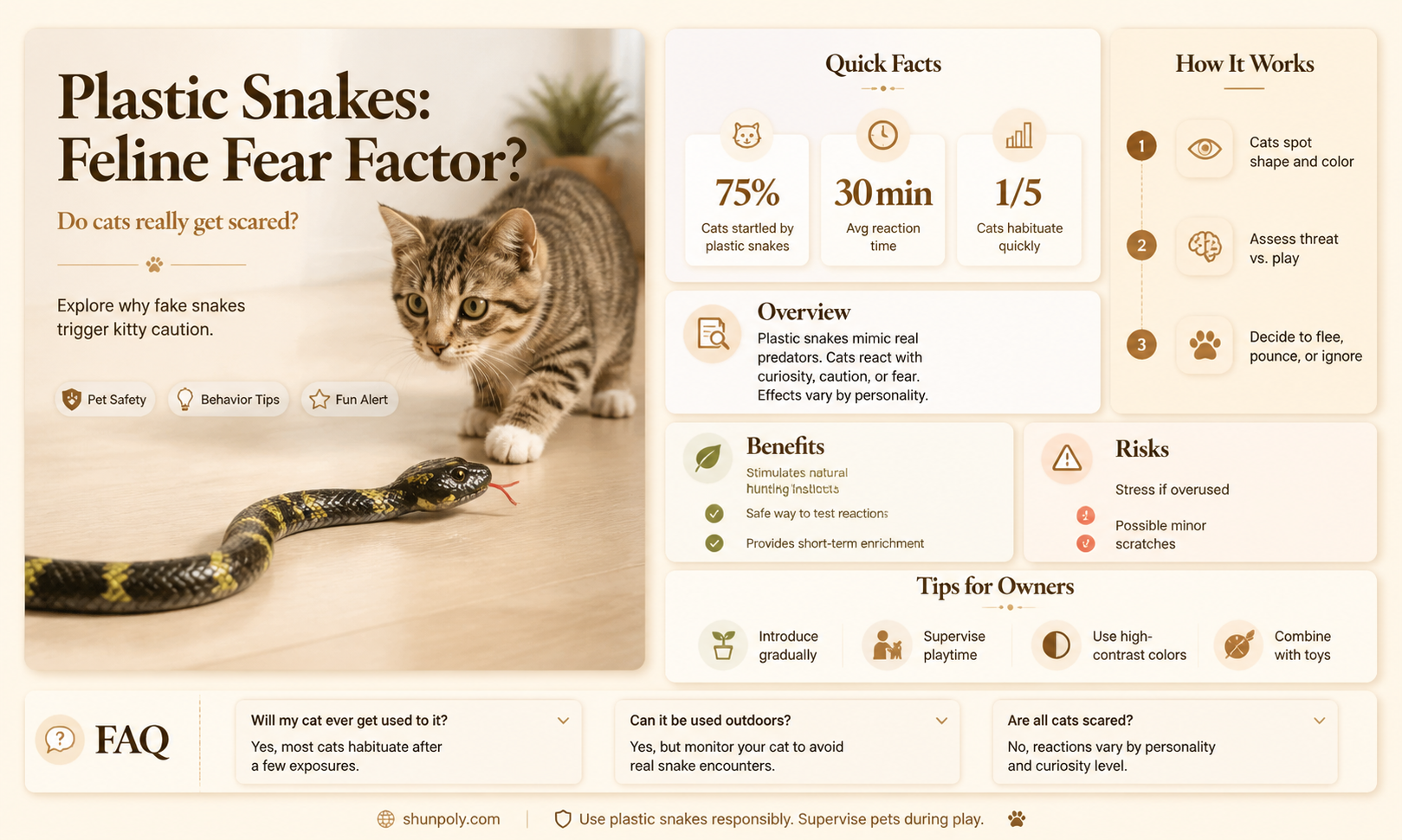 are cats scared of plastic snakes
