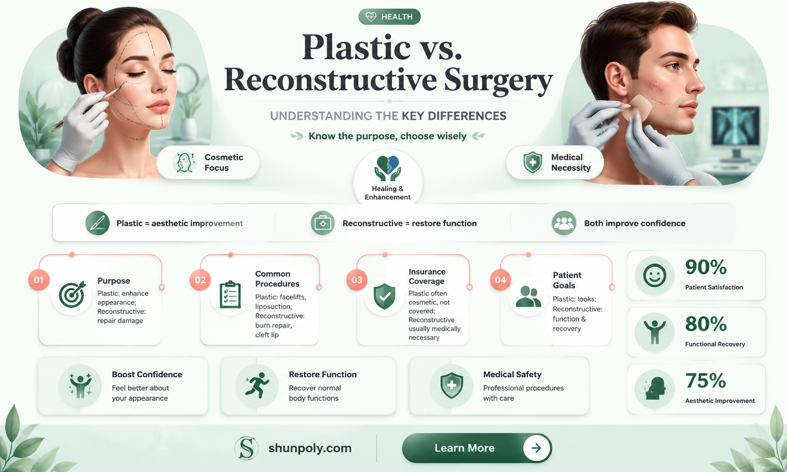 are plastic and reconstructive surgery the same thing