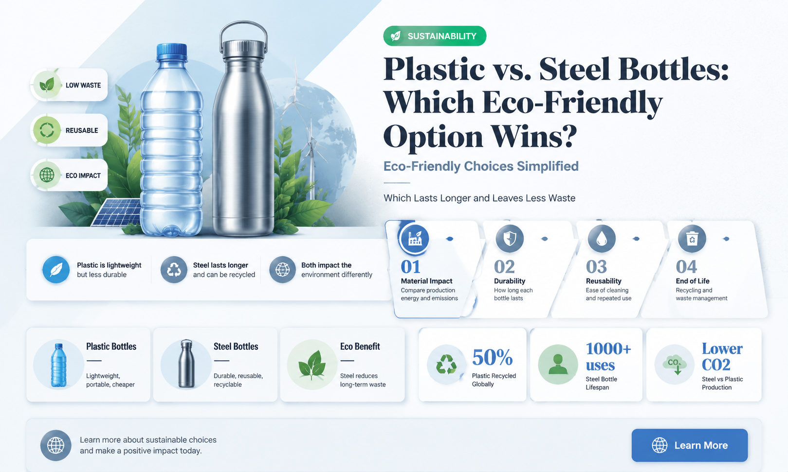 are plastic bottles better or steel