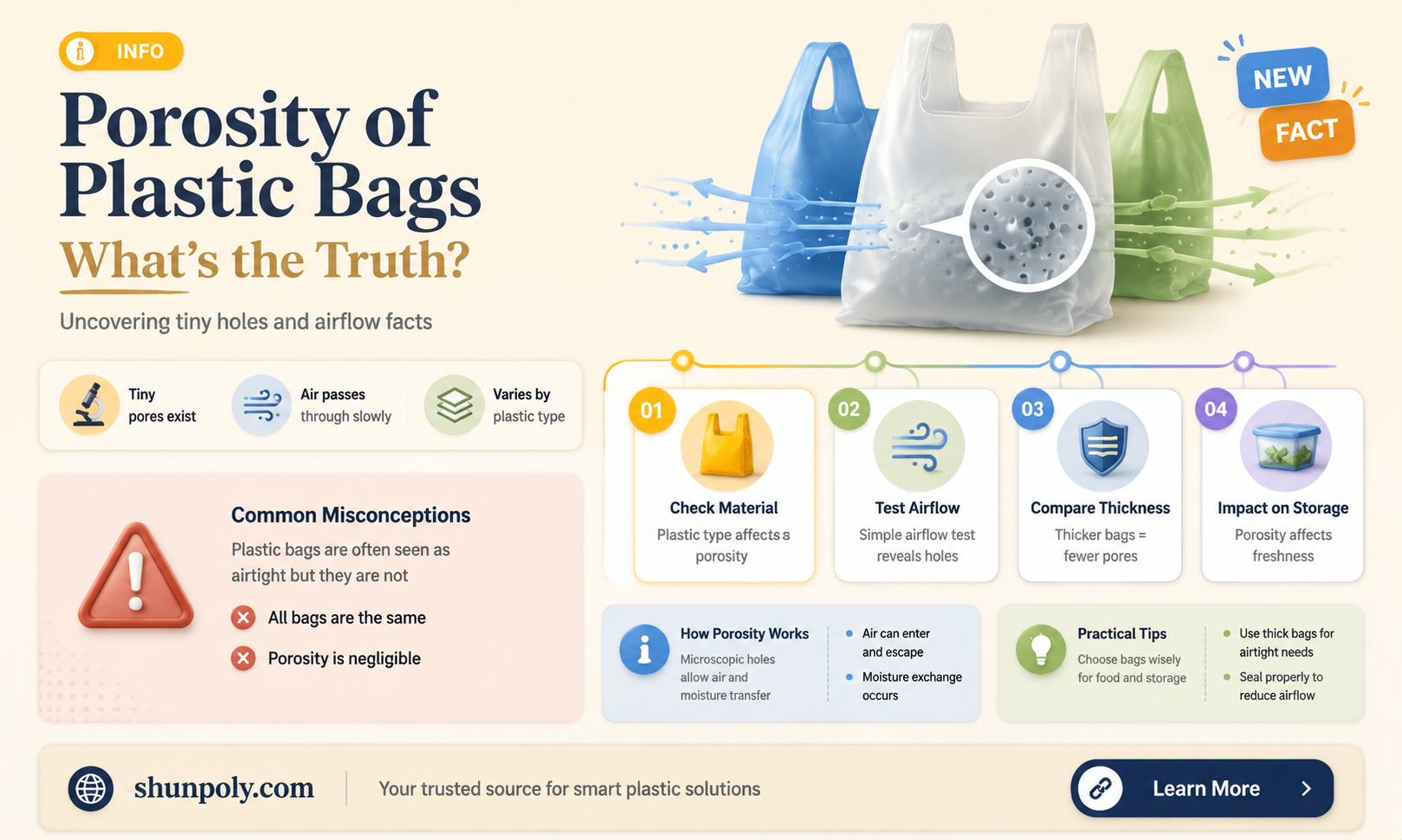 are plastic bags porous
