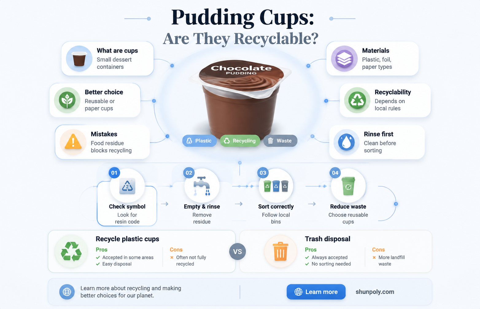 are plastic pudding cups recyclable