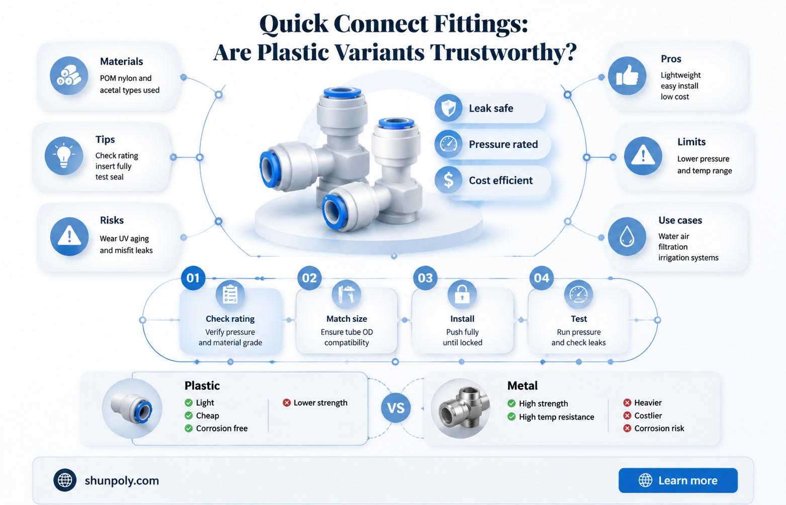 are plastic quick connect fittings reliable