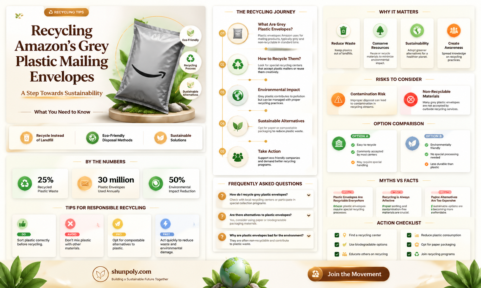 are amazon grey plastic mailing envelopes recyclable
