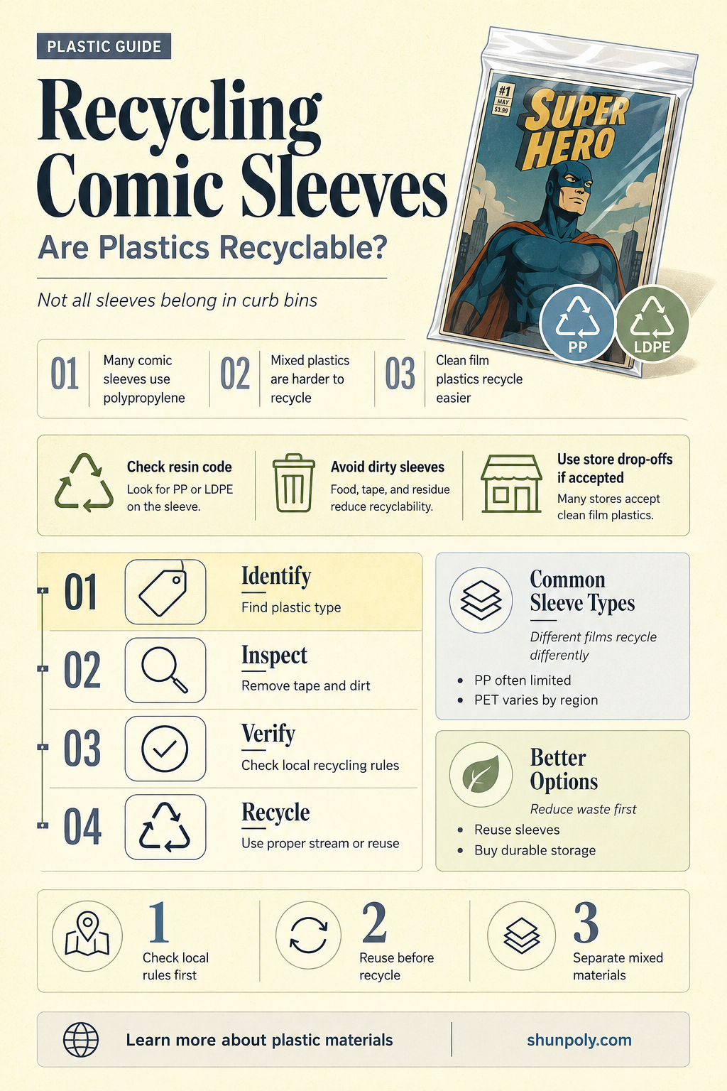 are plastic comic sleeves recyclable