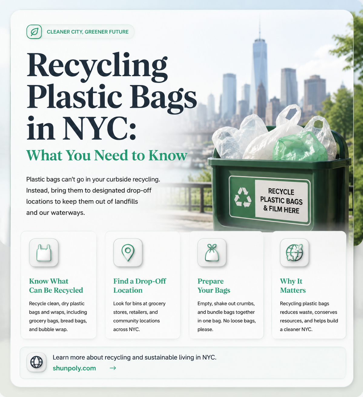 are plastic bags recyclable in new york city