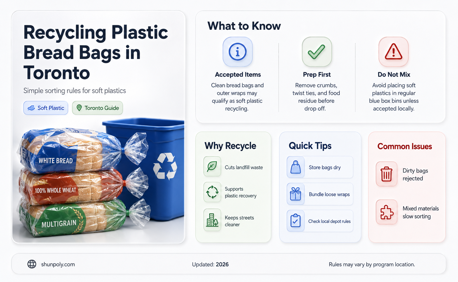 are plastic bread bags recyclable in toronto