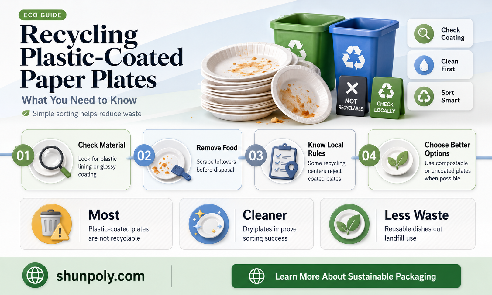 are plastic coated paper plates recyclable