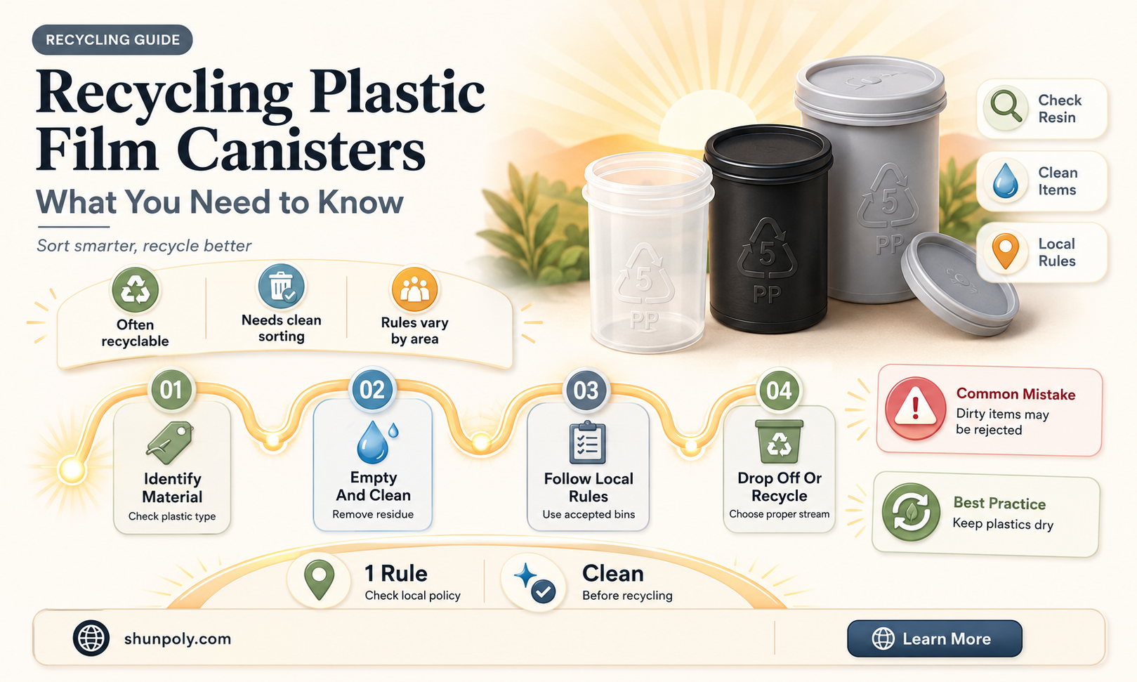 are plastic film canisters recyclable