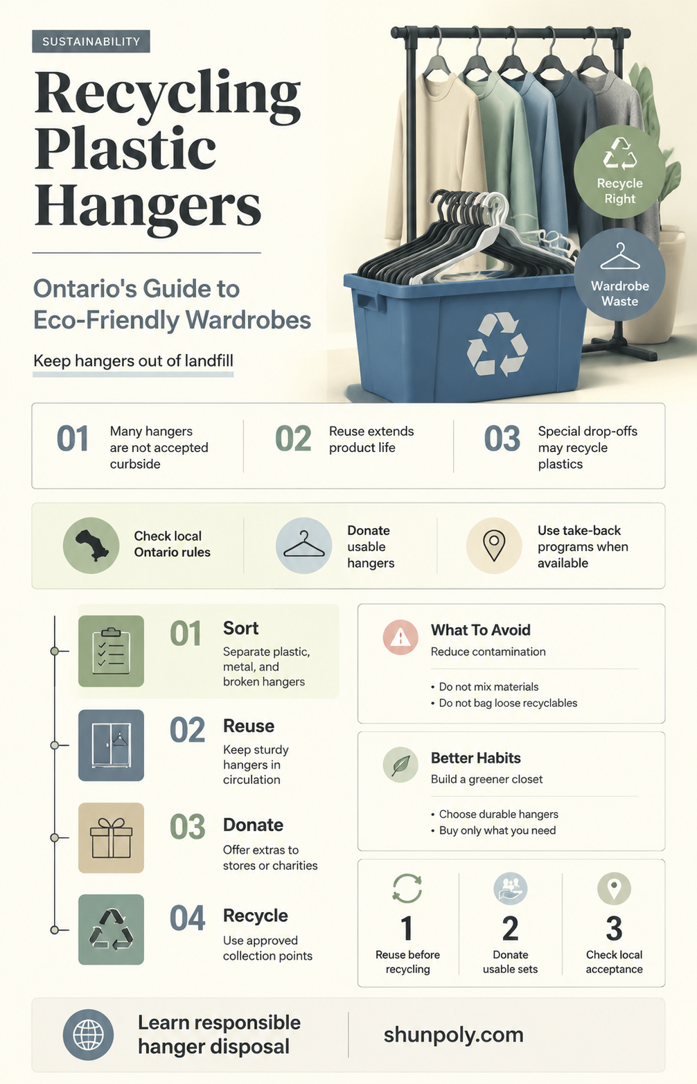 are plastic hangers recyclable in ontario