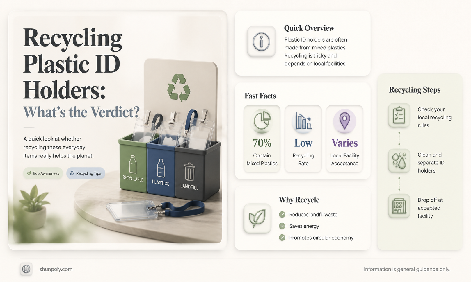 are plastic id holders recyclable