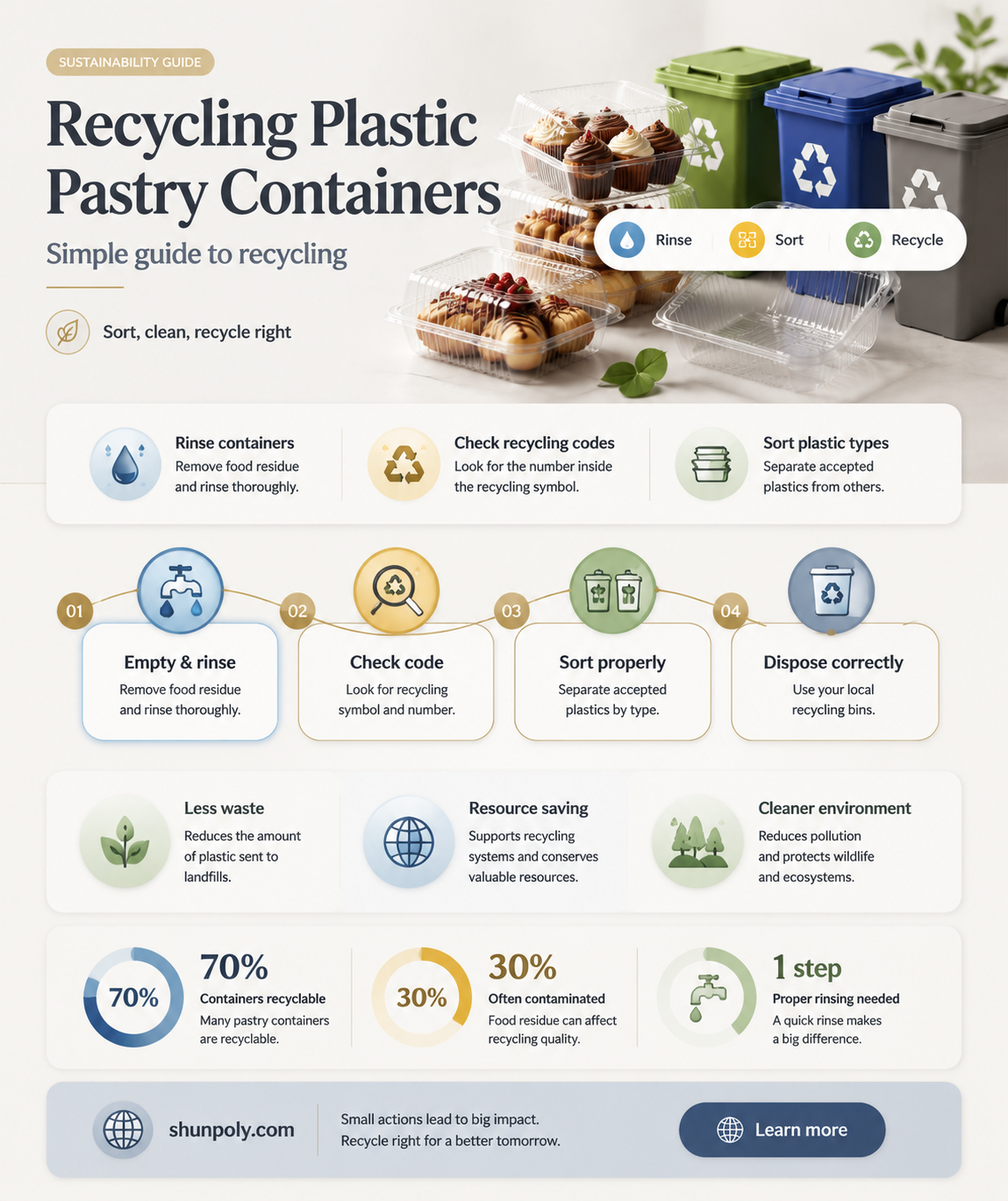are plastic pastry containers recyclable