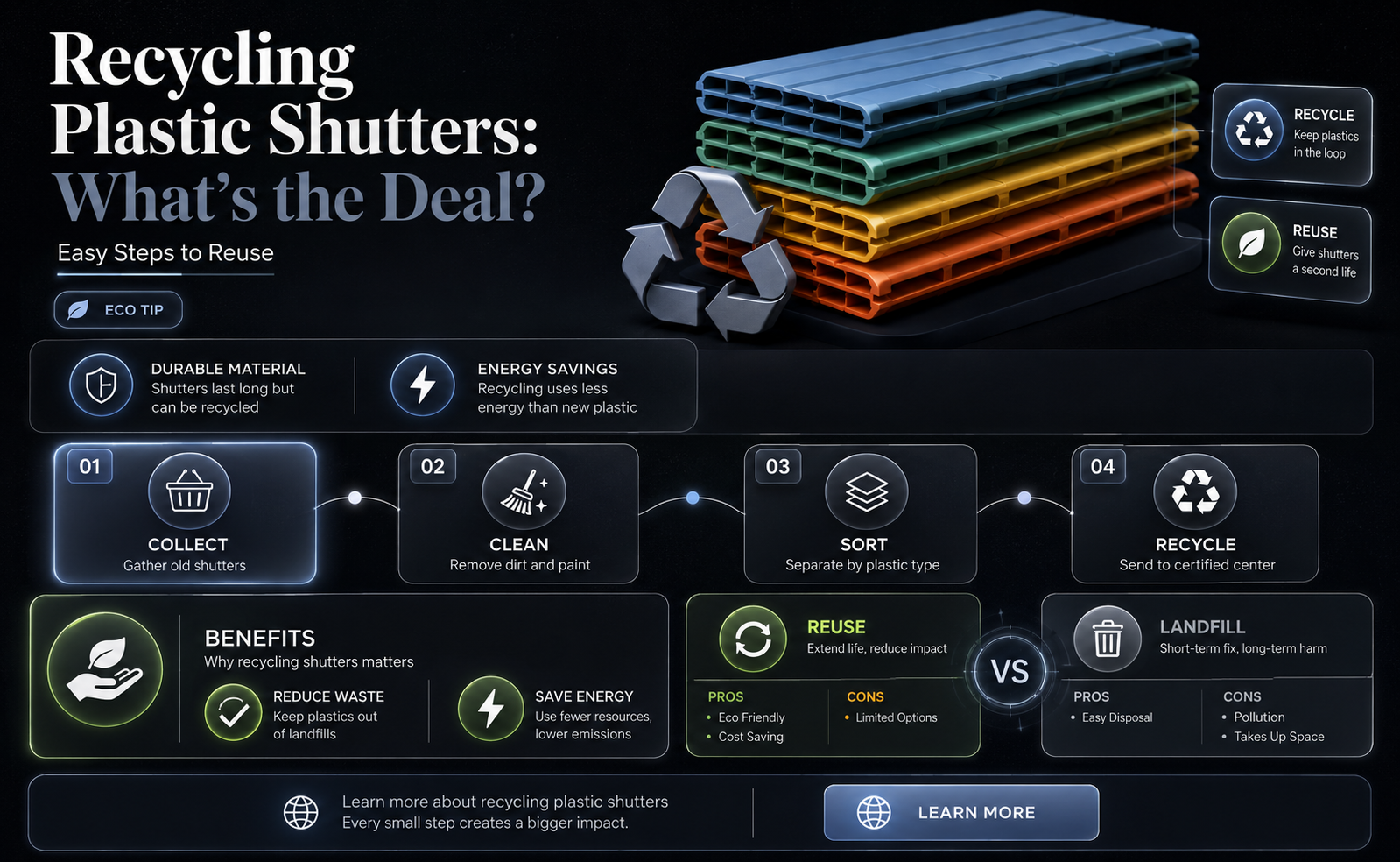 are plastic house shutters recyclable
