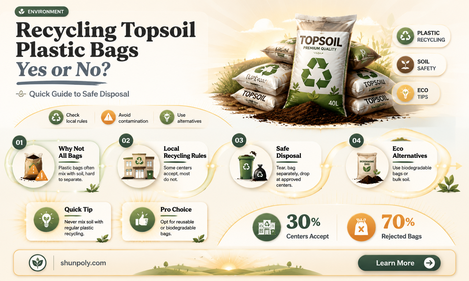 are no 4 plastic topsoil bags recyclable