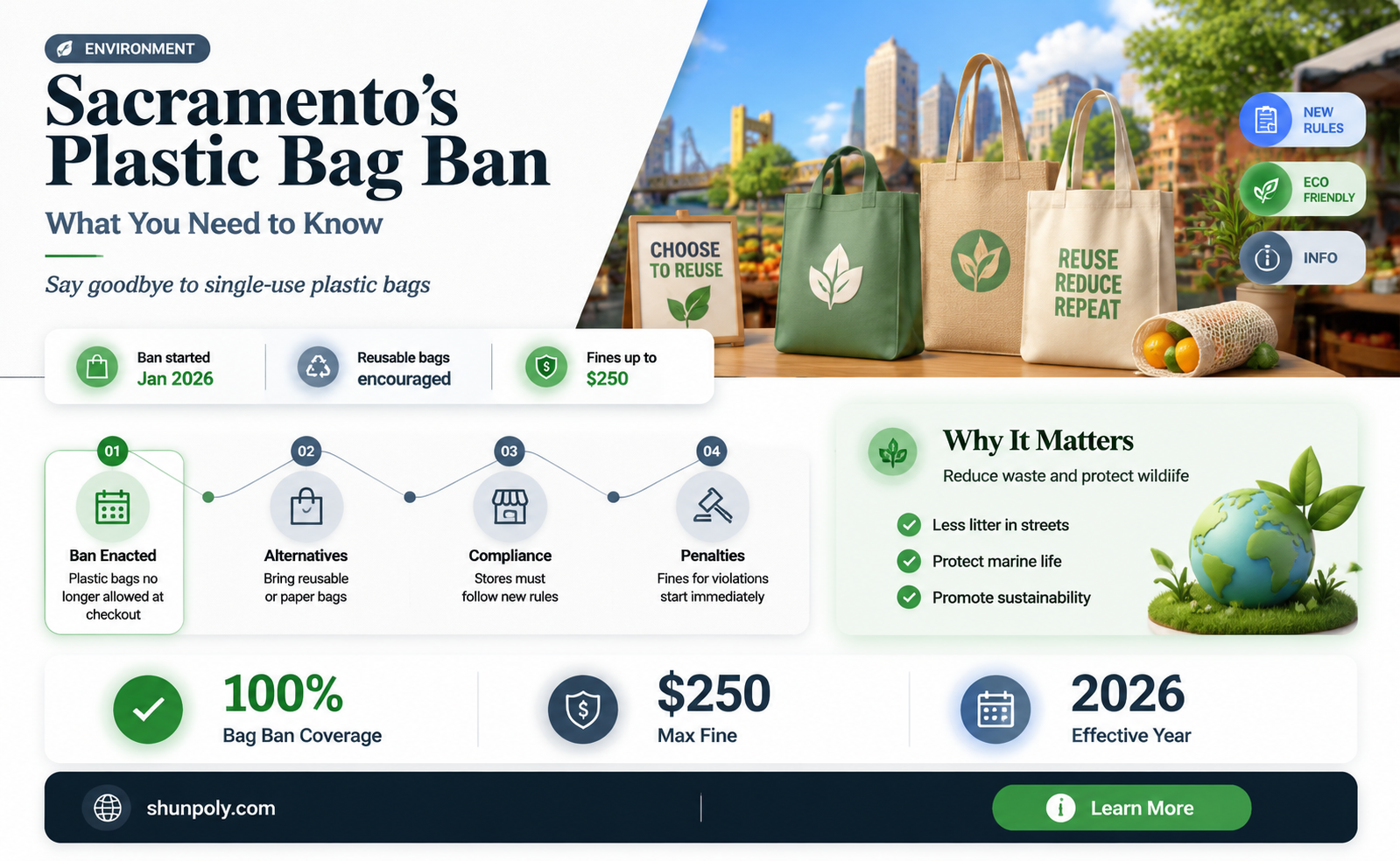 are plastic bags banned in west sacramento