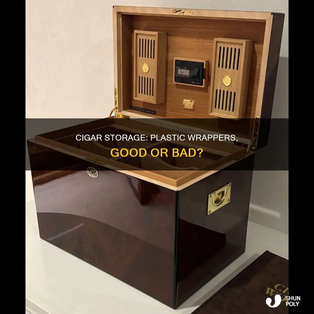 should cigars be stored in plastic wrappers