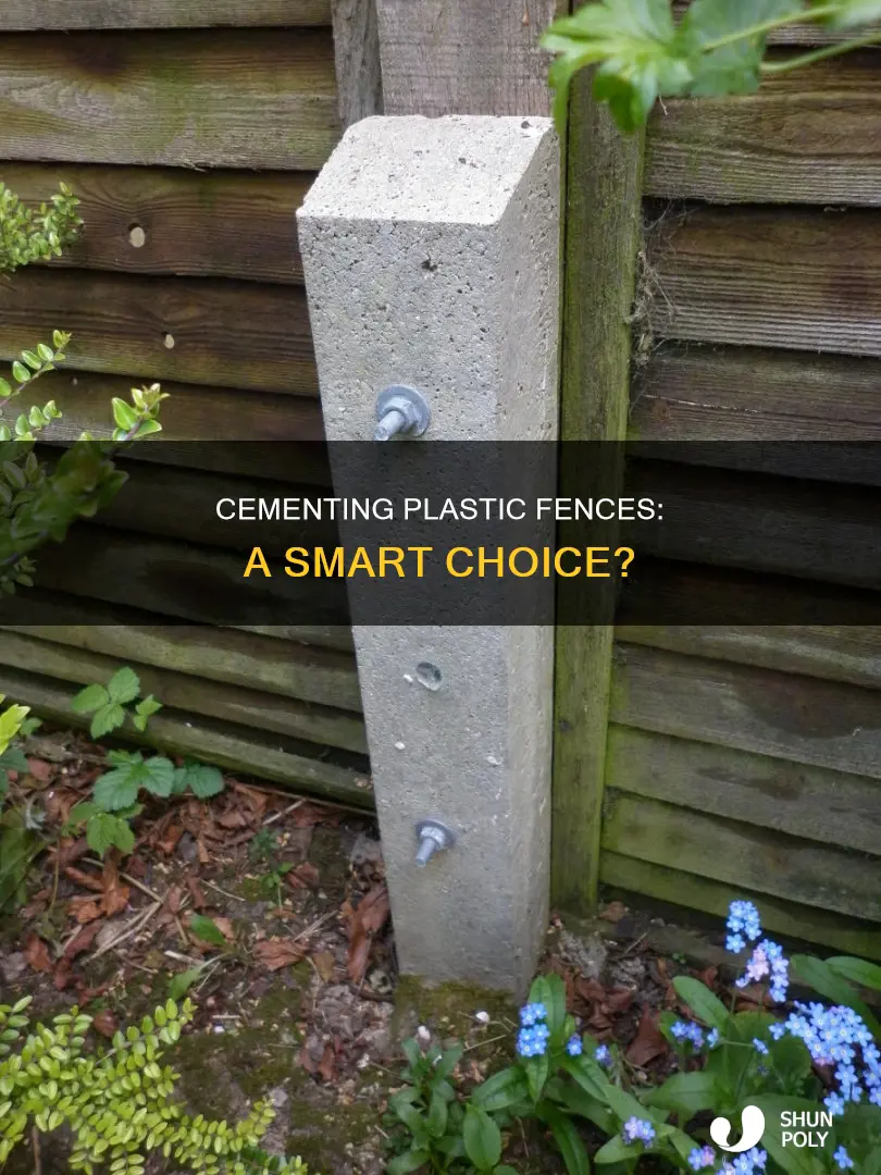 should i cement in my plastic fence
