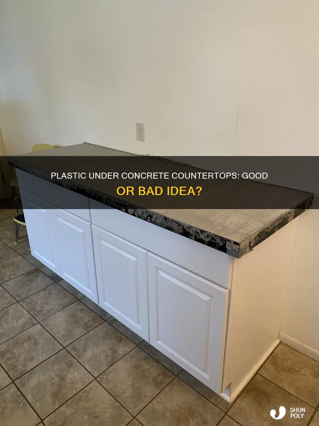 should i lay plastic under concrete countertop