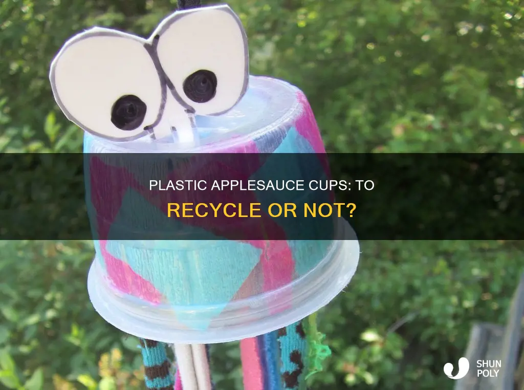 should i recycle plastic applesuace cups