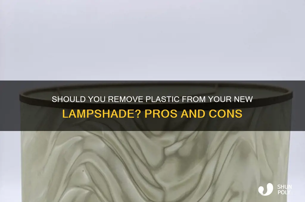 should i remove plastic from me new lampshade