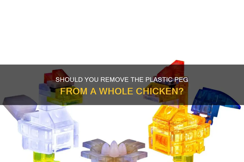 should i remove plastic peg from whole chicken