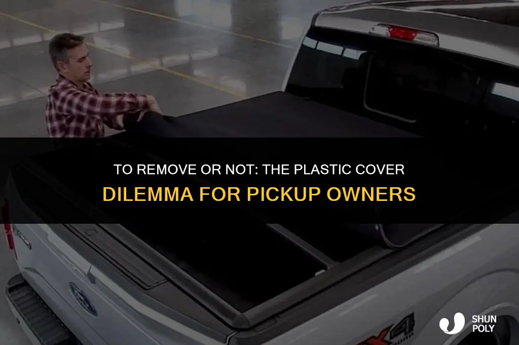 should i take out the plastic cover of my pickup