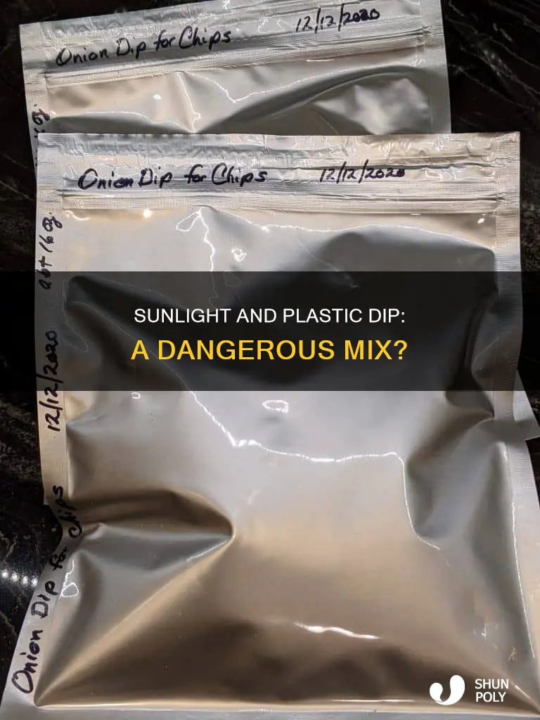 should plastic dip dry in sunlight