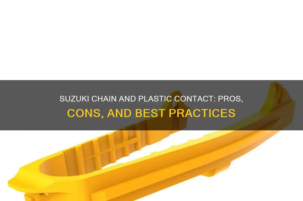 should the suzuki chain make contact with plastic