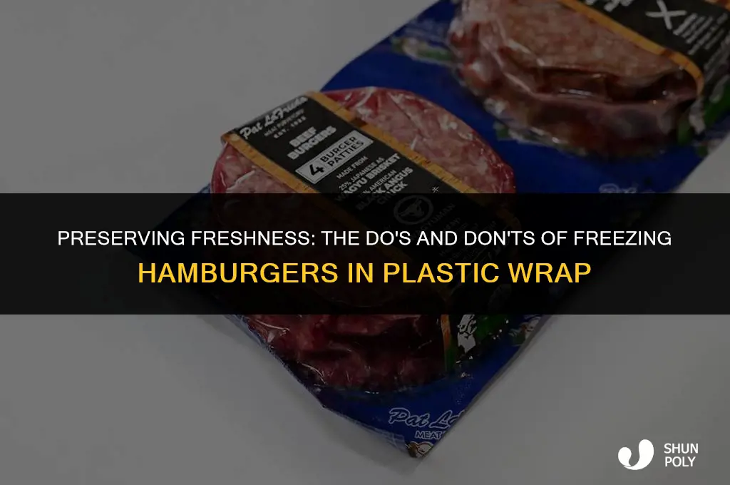 should you freeze hamburger in plastic wrap