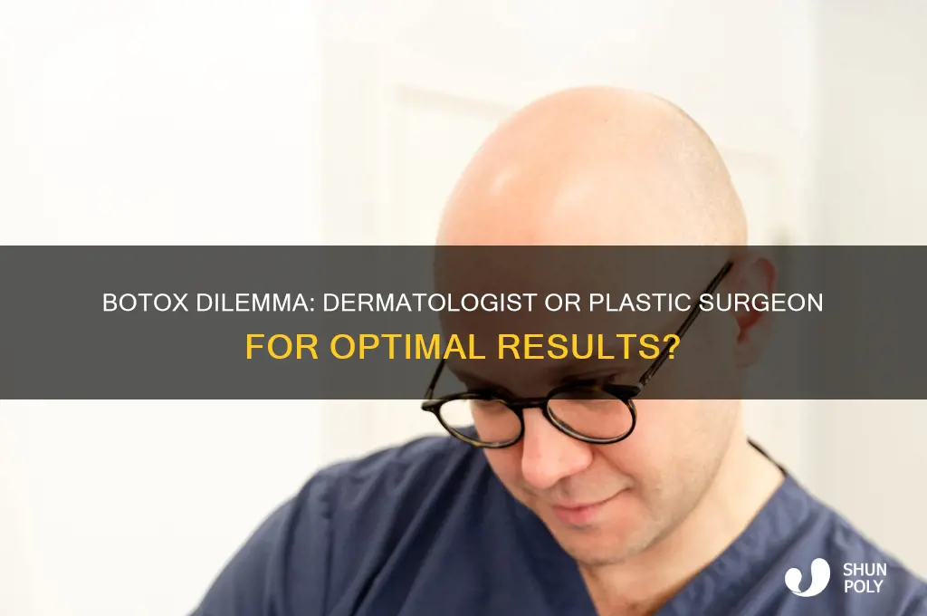 should you get botox from dermatologist or plastic surgeon