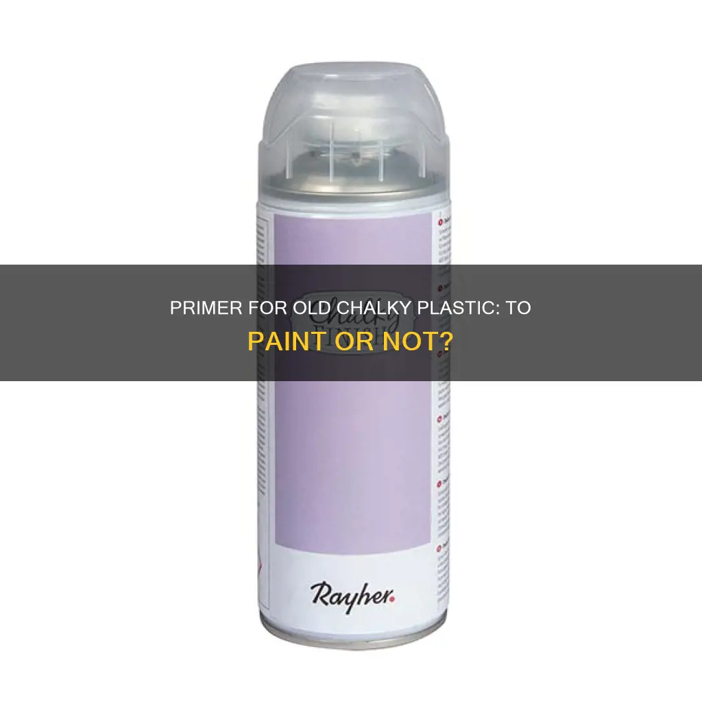 should you prime old chalky plastic before painting