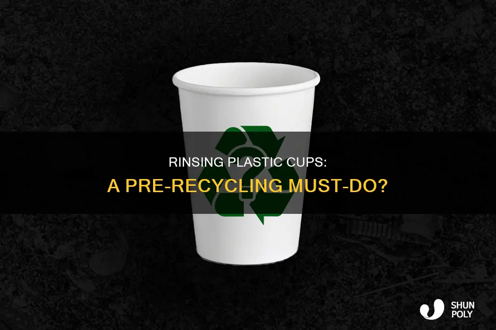 should you rinse plastic cup before recycle