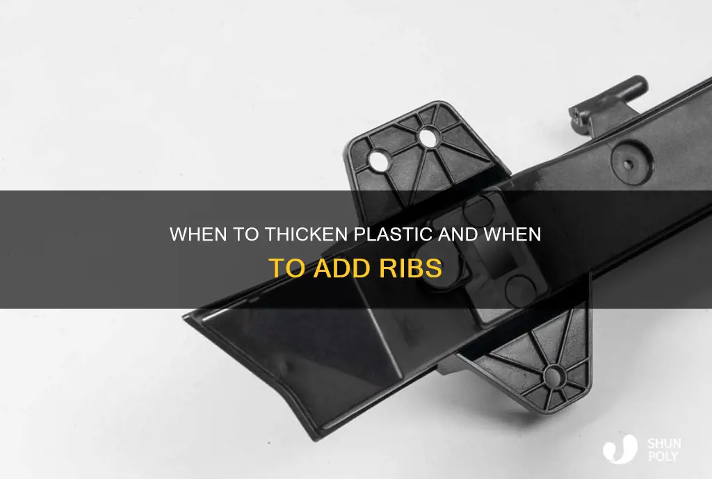 should you thicken plastic or add ribs