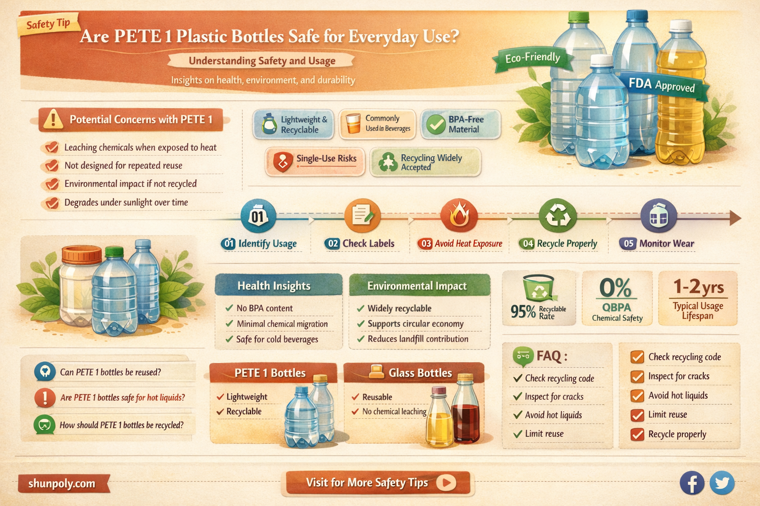 are 1 pete plastic bottles safe