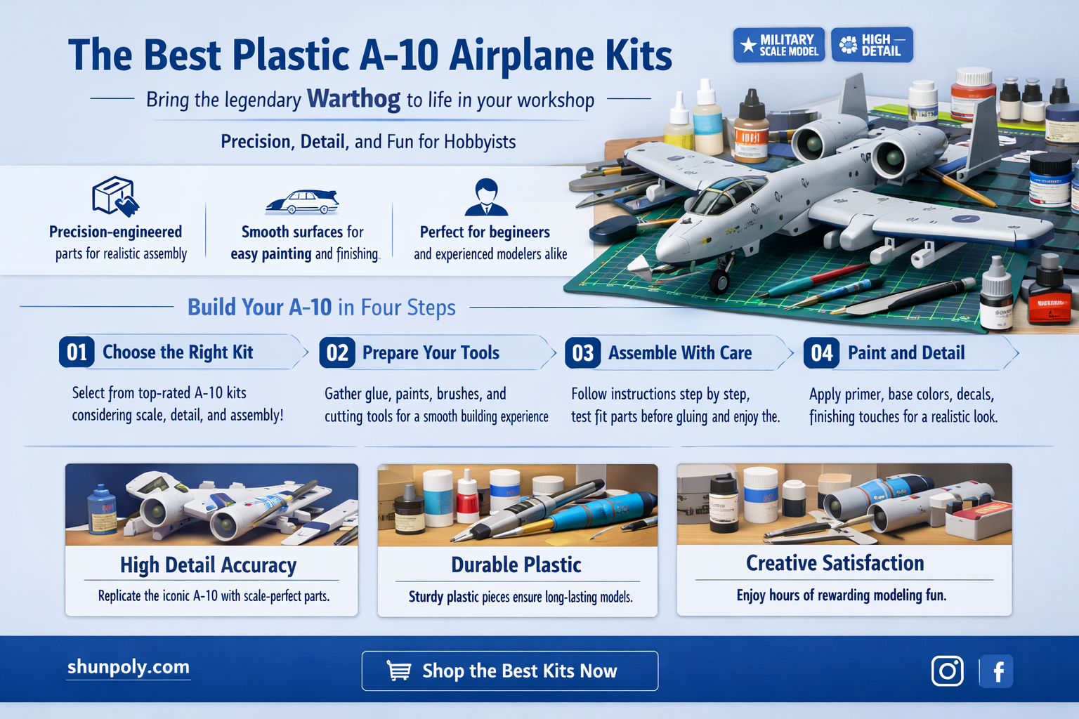 a-10 plastic model airplane kits