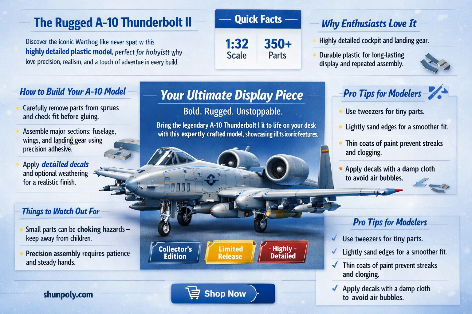 a-10 thunderbolt ii plastic model