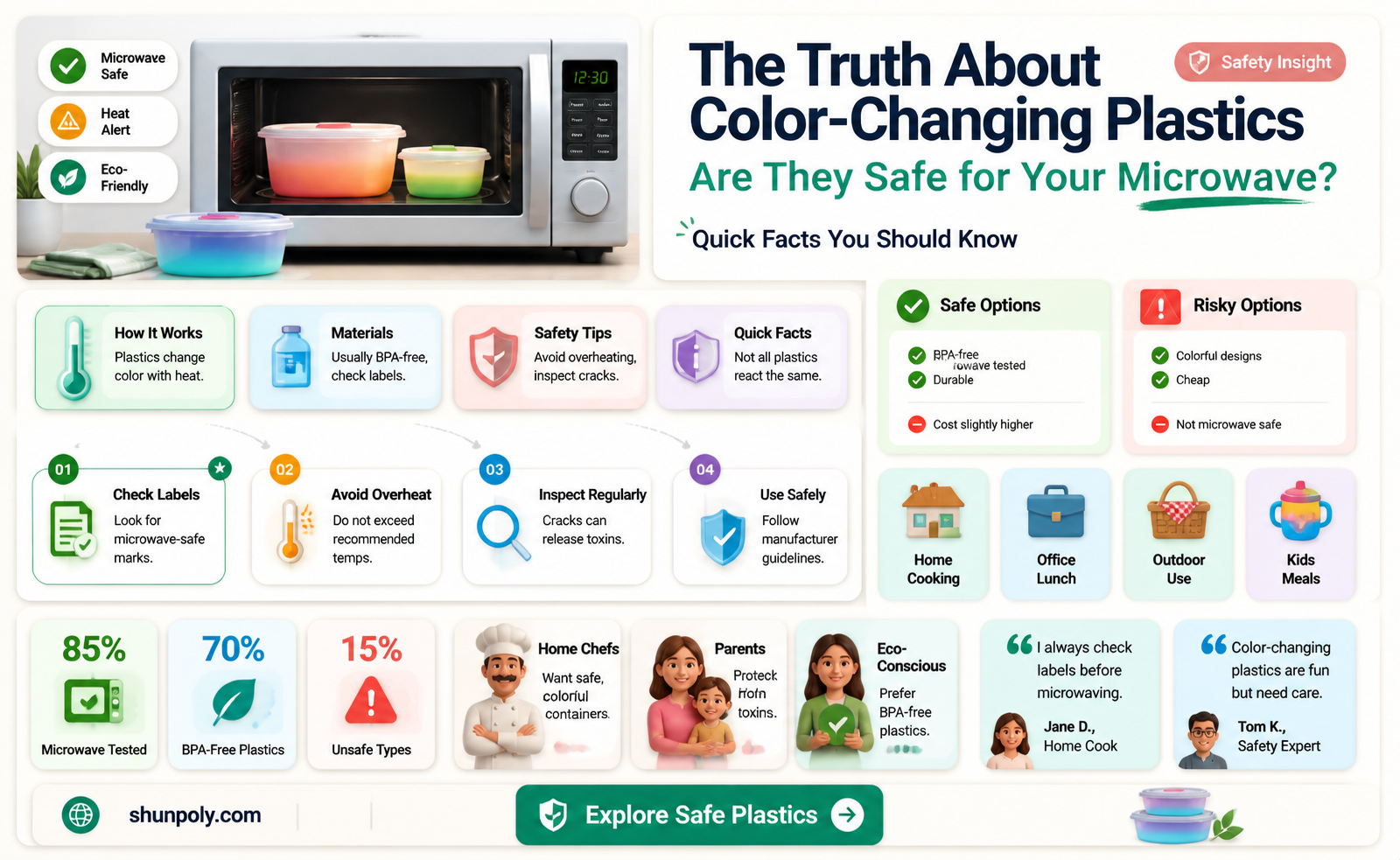 are color changing plastic microwave safe
