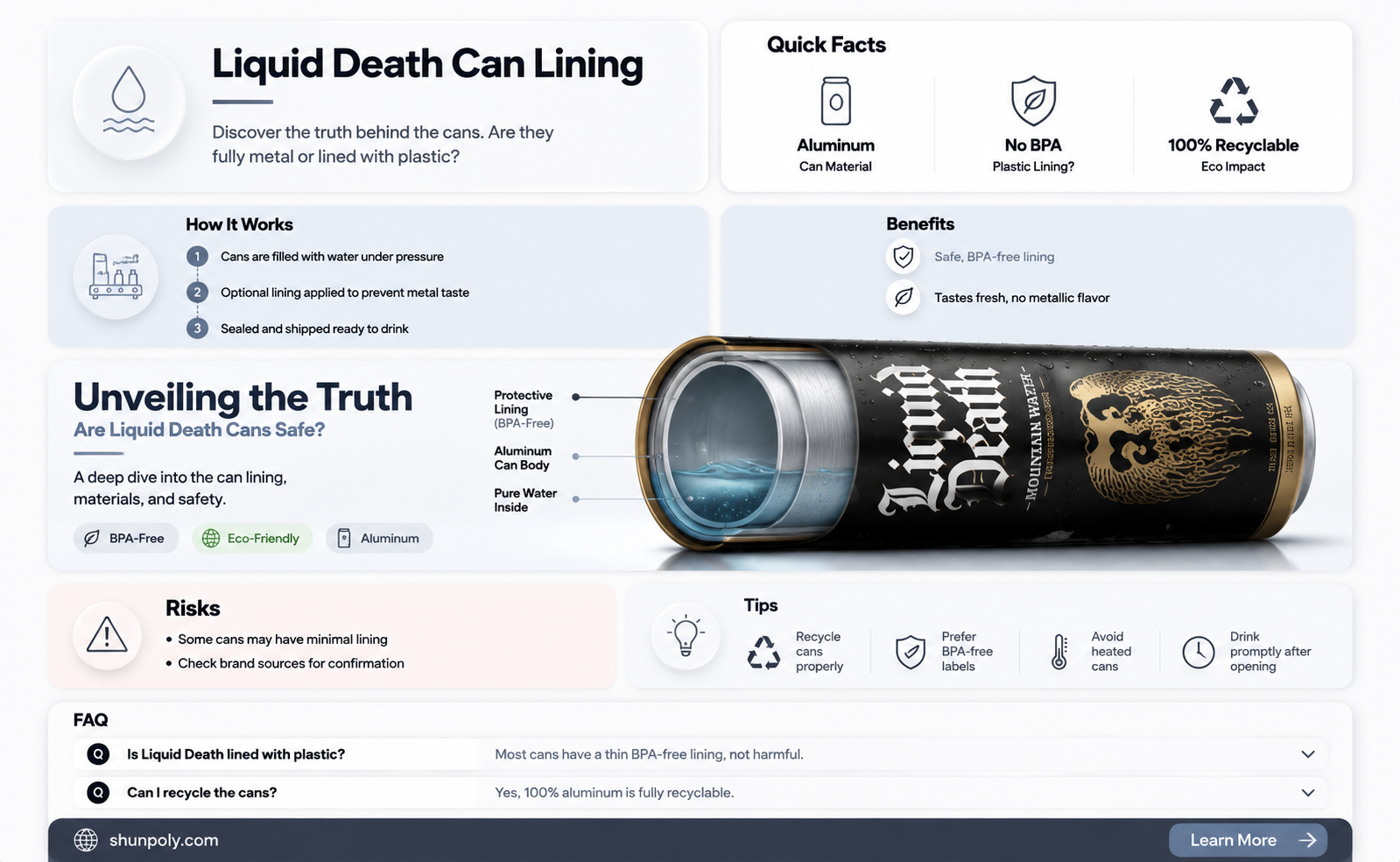 are liquid death cans lined with plastic