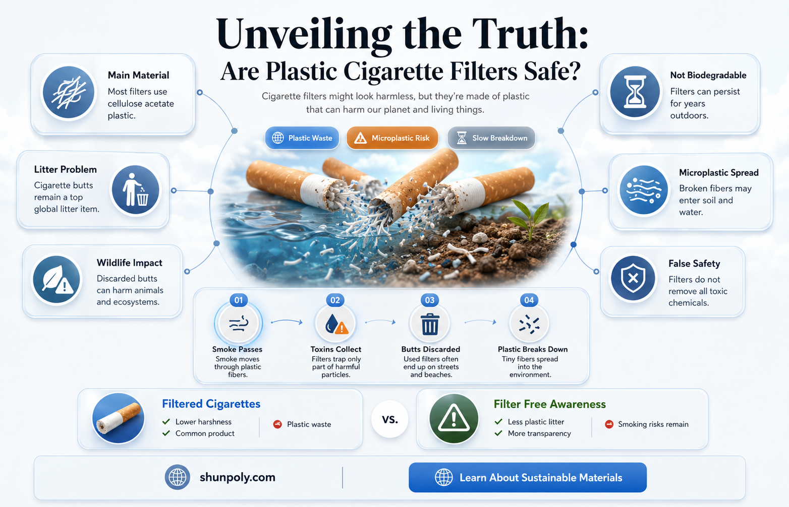 are plastic cigarette filters safe