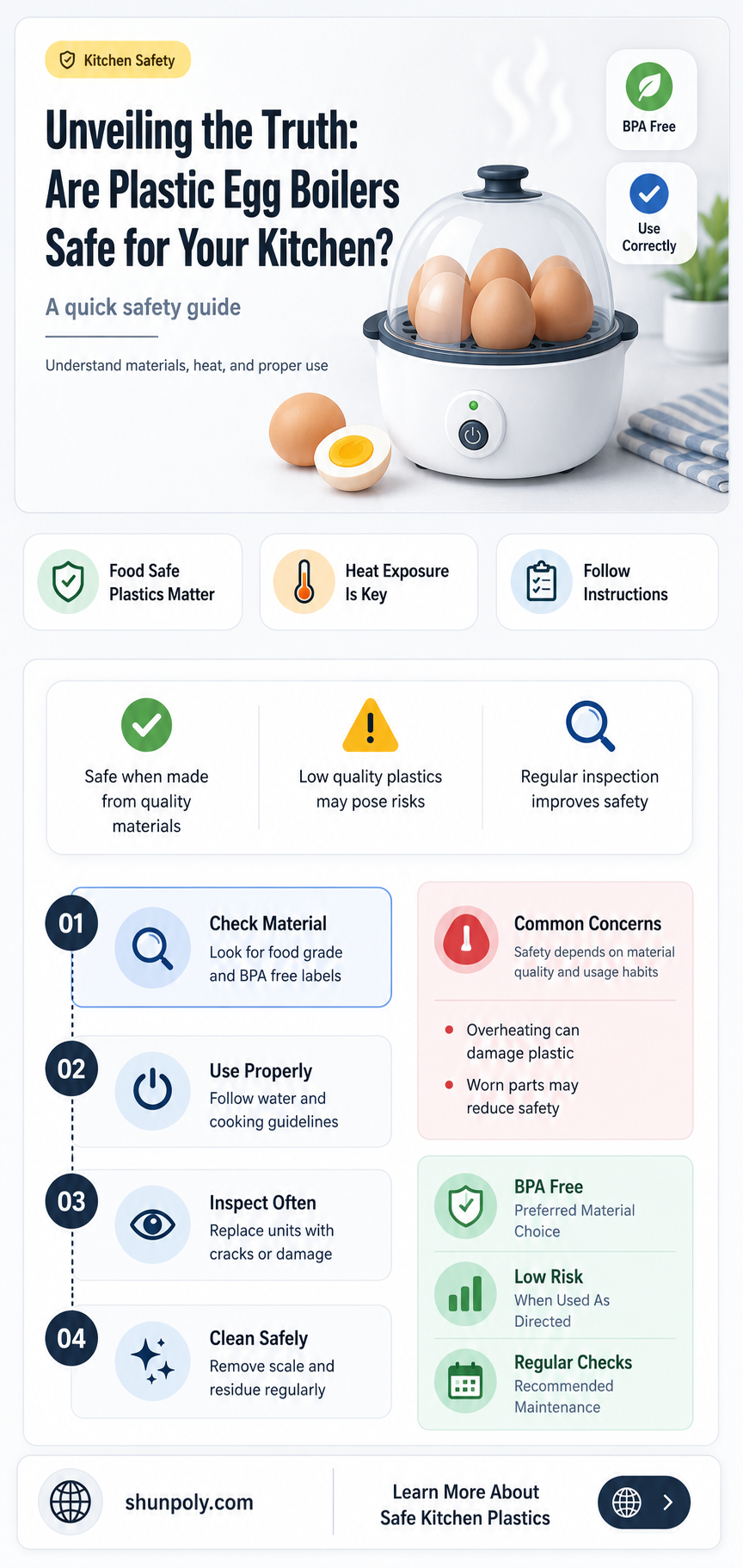 are plastic egg boiler safe