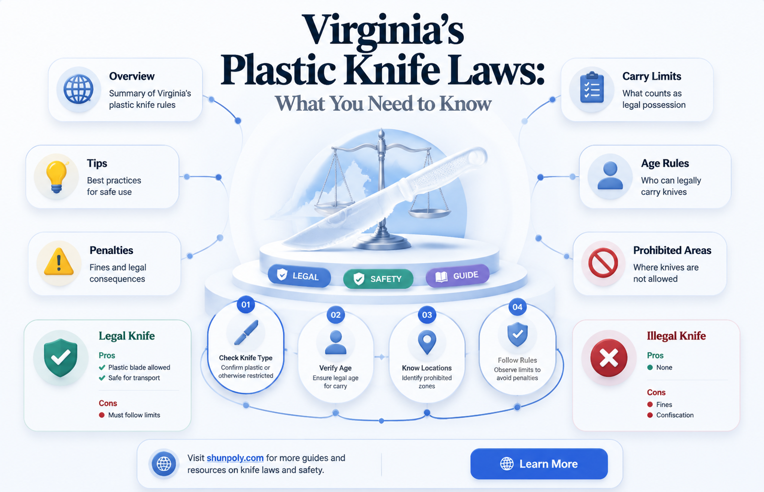 are plastic knives illegal in virginia