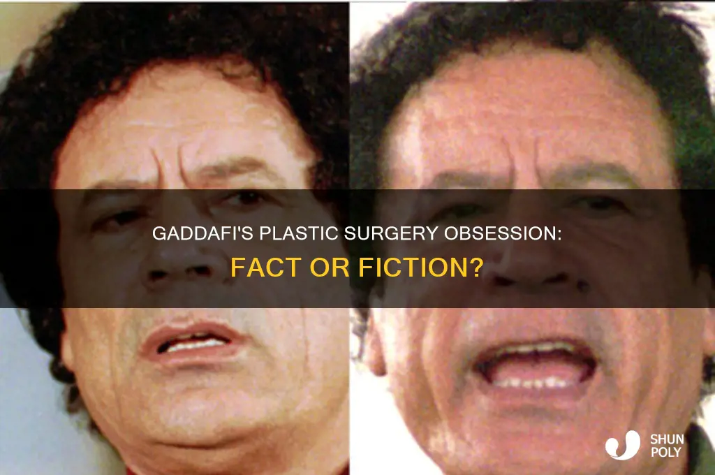 was gaddafi obessed with plastic surgery