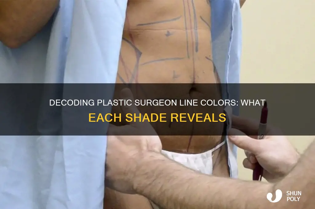 what a plastic surgeons line colors mean