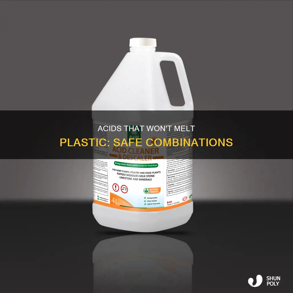 what acid does not melt plastic