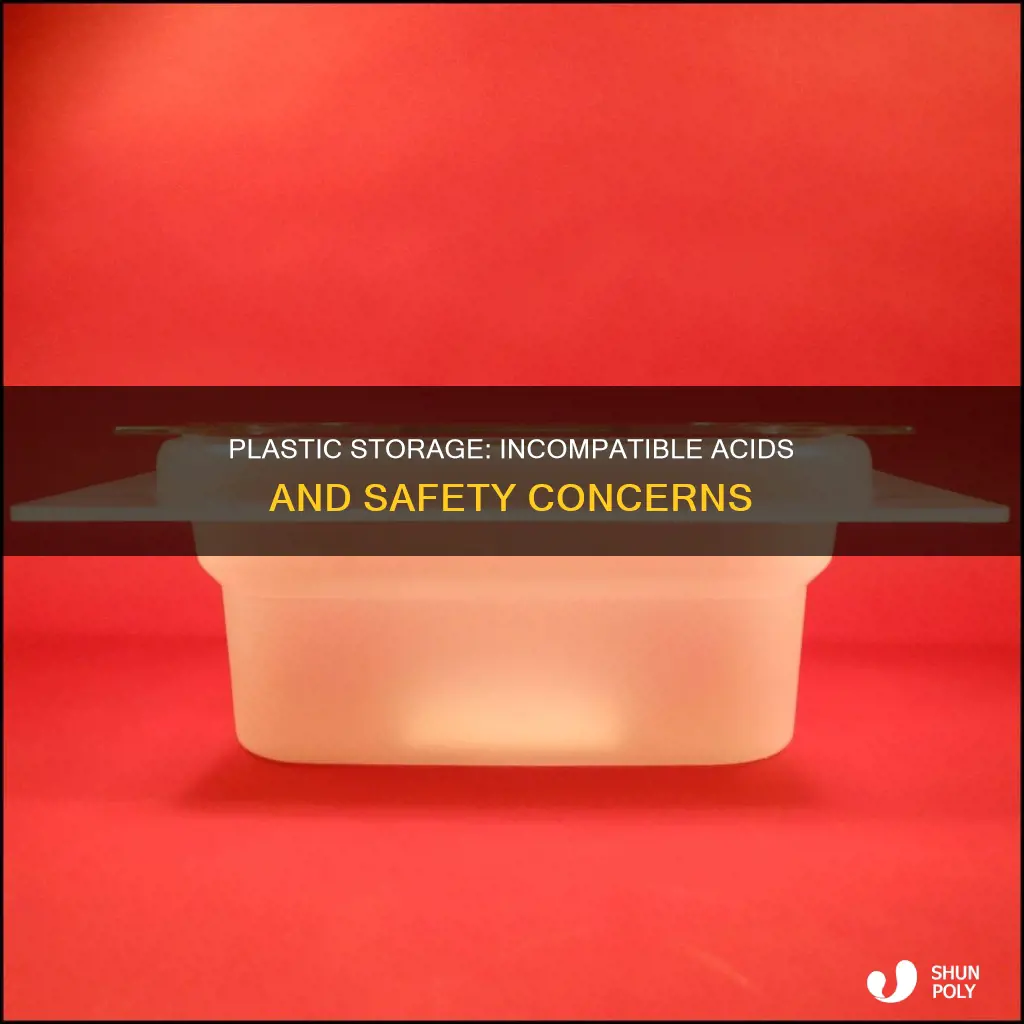 what acids cannot be stored in plastic